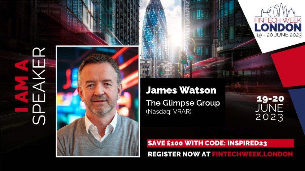 jamescwatson's tweet image. As part of @FintechWeekLDN London next week, I&apos;ll be discussing the Metaverse&apos;s potential implications for the #financial sector. Should be fun (and not just because it&apos;s held at @SpursStadium ⚽) $VRAR #fintech #Metaverse @GlimpseGroup