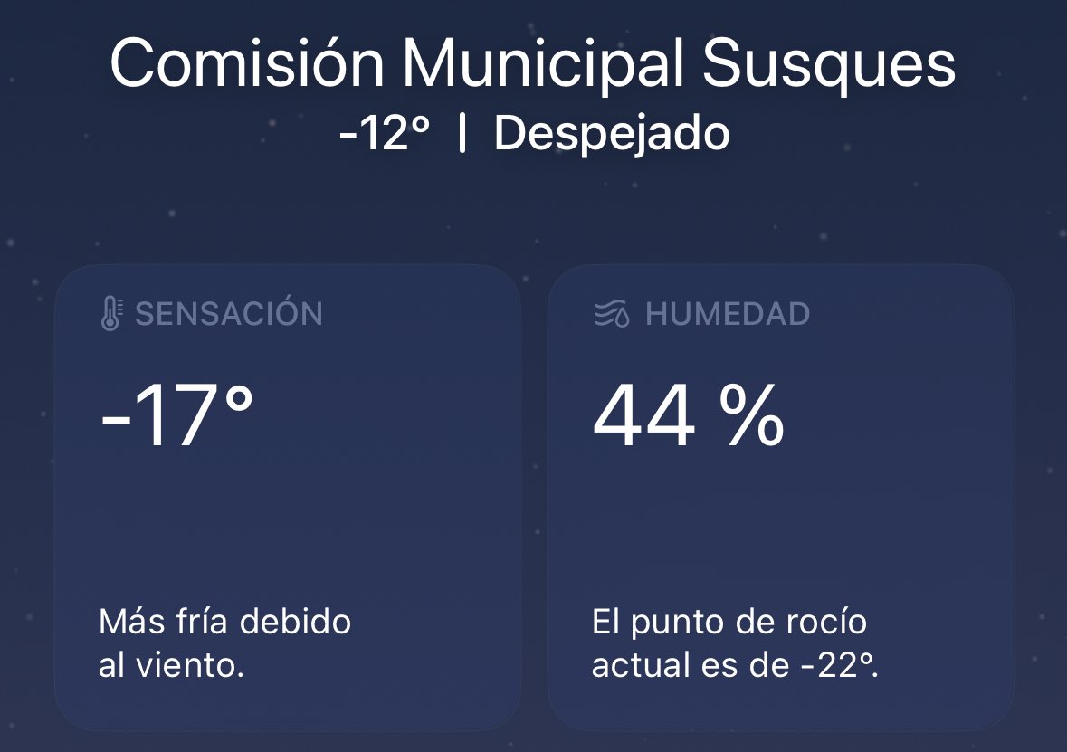 La sensación termina de -17C. 
En el medio de la nada. 
✨