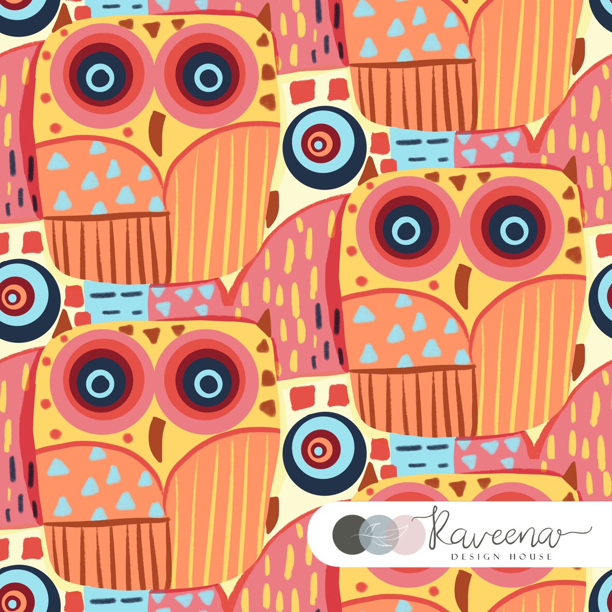 Entry for this week’s @Spoonflower challenge 'birds of prey wallpaper' So excited about this design. Looks funky and bold and brings more joy 

#spookydesign #funkydesign #surfacepatterndesign #spoonflowerdesign #homedecor #wallpaper #BirdsOfPrey #patternobserver #printandpattern