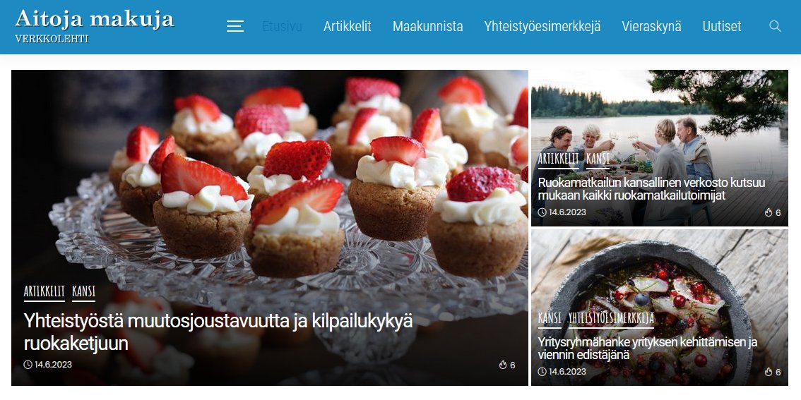 Aitojamakuja's tweet photo. Uusin Aitoja makuja -verkkolehti on ilmestynyt! https://t.co/OTvaic9zbw 🌻
Kesän numerossa esitellään muun muassa Ranskan markkinoille suunnatun yritysryhmähankkeen tuloksia, Gastropajojen ja Ruokayrittäjän kevätpäivien antia. https://t.co/GxYc5H7MYk