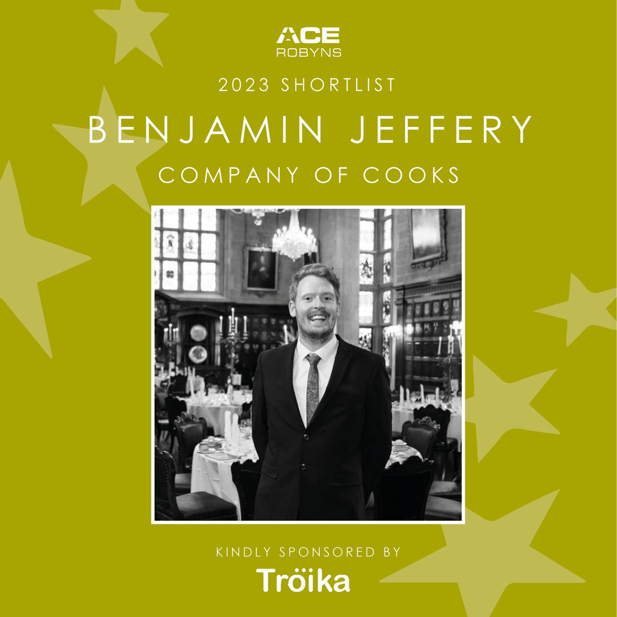 Congratulations to our 7th shortlisted ACE Robyn Benjamin Jeffery Sales and Marketing Manager @CompanyofCooks see you on the 11th July for the awards and summer social at Bluefin. Thanks to our sponsors @Troikachat and our hosts @graysons #acerobyns23 #acenetworking