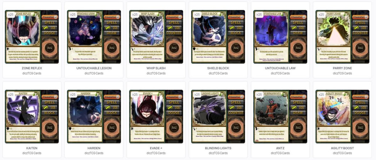 Spell Cards Minted!!

Special Thanks to @UntouchableWeb3 for some card collaboration.

Telegram : t.me/dlczTCGholders
Discord : discord.gg/yWYNsdjnbw

#efinity #enjin #dlczTCG