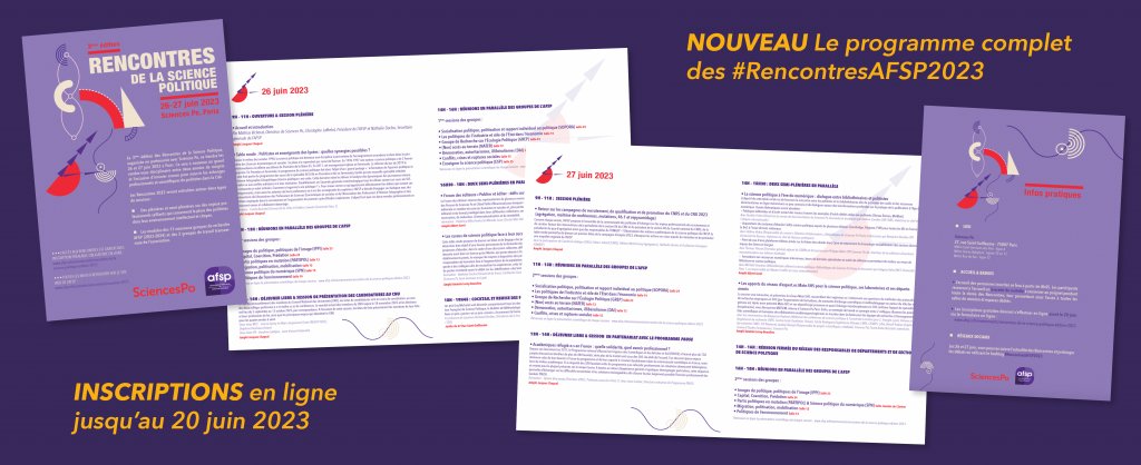 ScPoBibli's tweet photo. 🆕Deux actualités dans notre guide #sciencepolitique :

1⃣ le programme des 3e Rencontres de la science politique organisées par l'@afspinfos les 26-27 juin 2023. @ScPoBibli et le centre de documentation de @SciencesPo38 y tiendront une table ronde !
 
➡️https://t.co/sz4SvydJKB https://t.co/mKrS0NwVDC