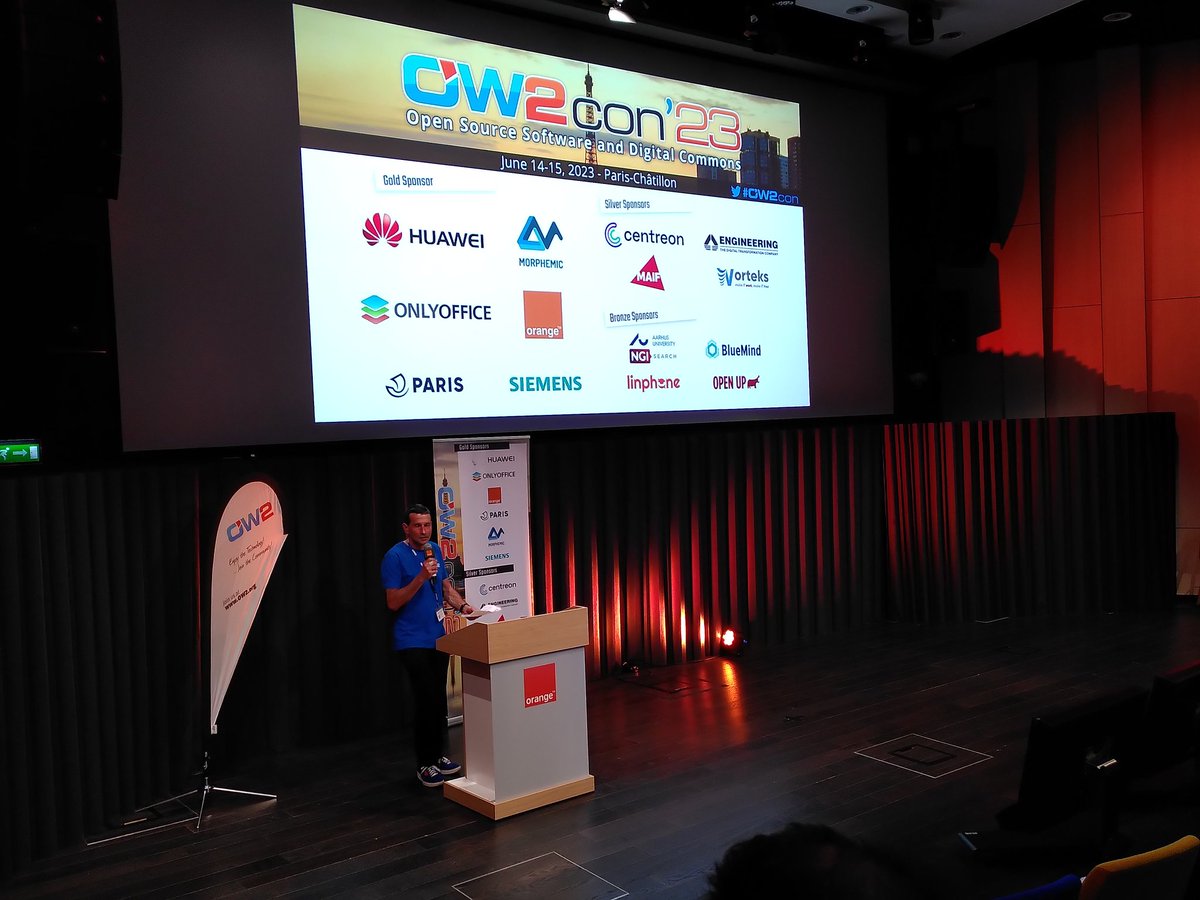 dangagliar's tweet photo. Filippo Casetta from @knowage_suite and I ready for the stage. Honored to chair the @ow2 #ow2con '23 afternoon session to see how @knowage_suite from @EngineeringSpa helped to monitor #SDG within 2030 Agenda https://t.co/qzdb2eYVN2