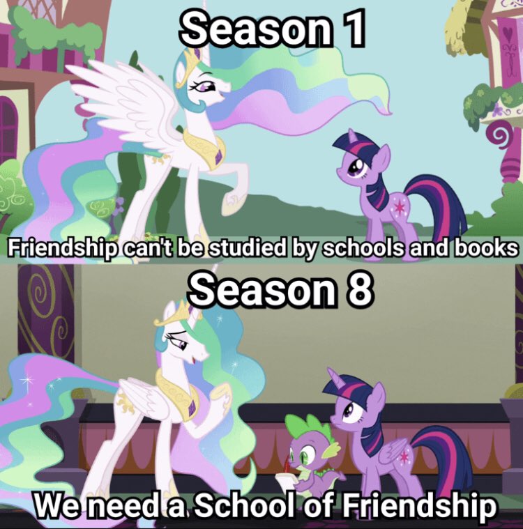 Evolution of the Princess of Friendship