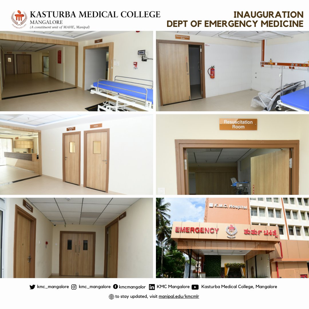 KMC_Mangalore's tweet photo. DCP (Law and Order) of Mangalore, Sri. Anshu Kumar Srivastava, officially inaugurated the emergency department at KMC Attavar today.

Lt. Gen. (Dr.) M. D. Venkatesh, Vice Chancellor of @MAHE_Manipal unveiled the revamped website of the hospital. https://t.co/SrfXoNFc3u