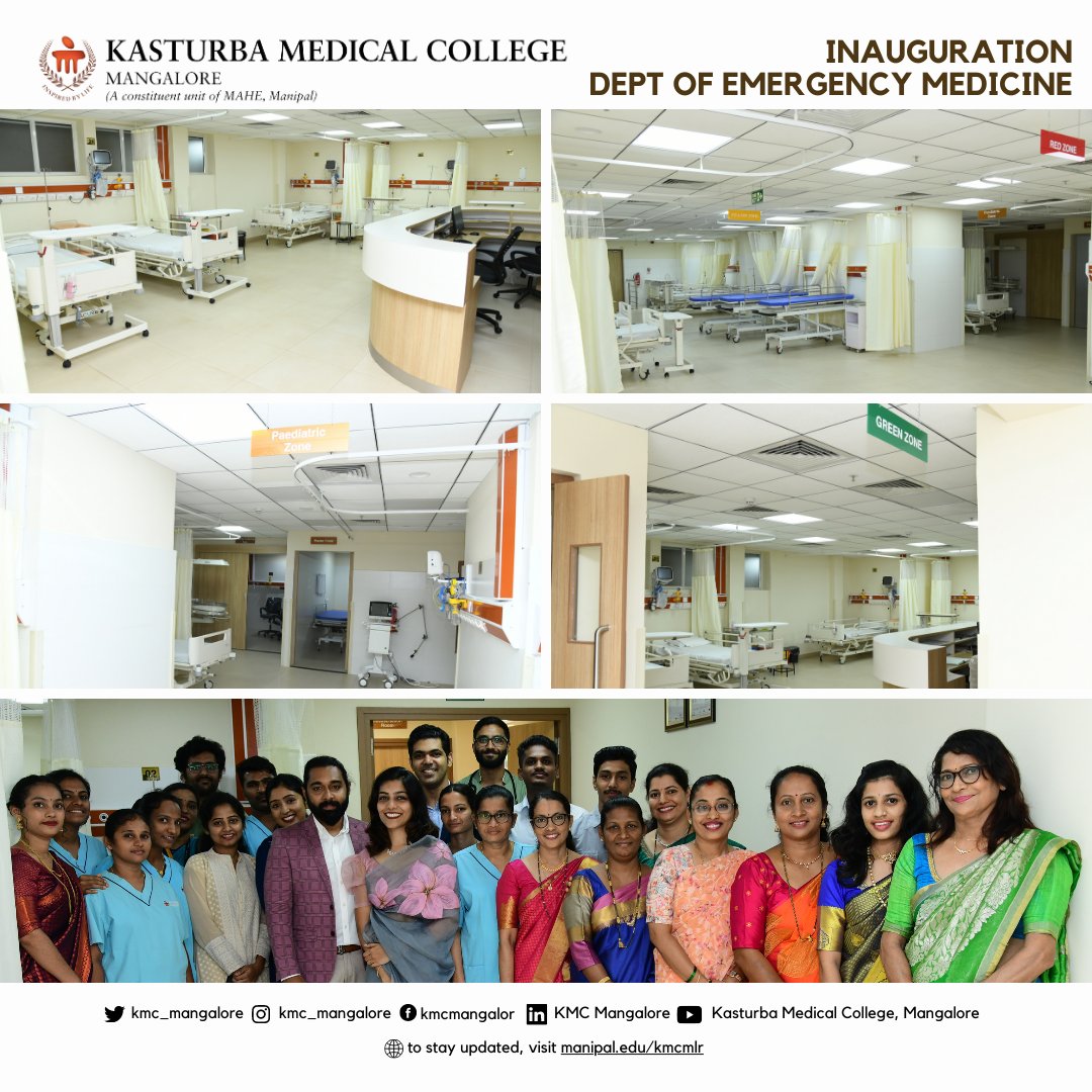 KMC_Mangalore's tweet photo. DCP (Law and Order) of Mangalore, Sri. Anshu Kumar Srivastava, officially inaugurated the emergency department at KMC Attavar today.

Lt. Gen. (Dr.) M. D. Venkatesh, Vice Chancellor of @MAHE_Manipal unveiled the revamped website of the hospital. https://t.co/SrfXoNFc3u