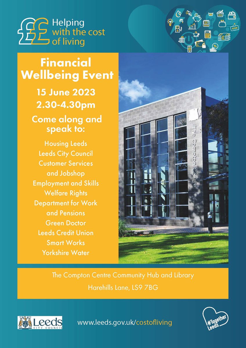 HousingLeeds's tweet photo. #FinancialWellbeingWeek @ComptonCentre https://t.co/71qx3rCFAX