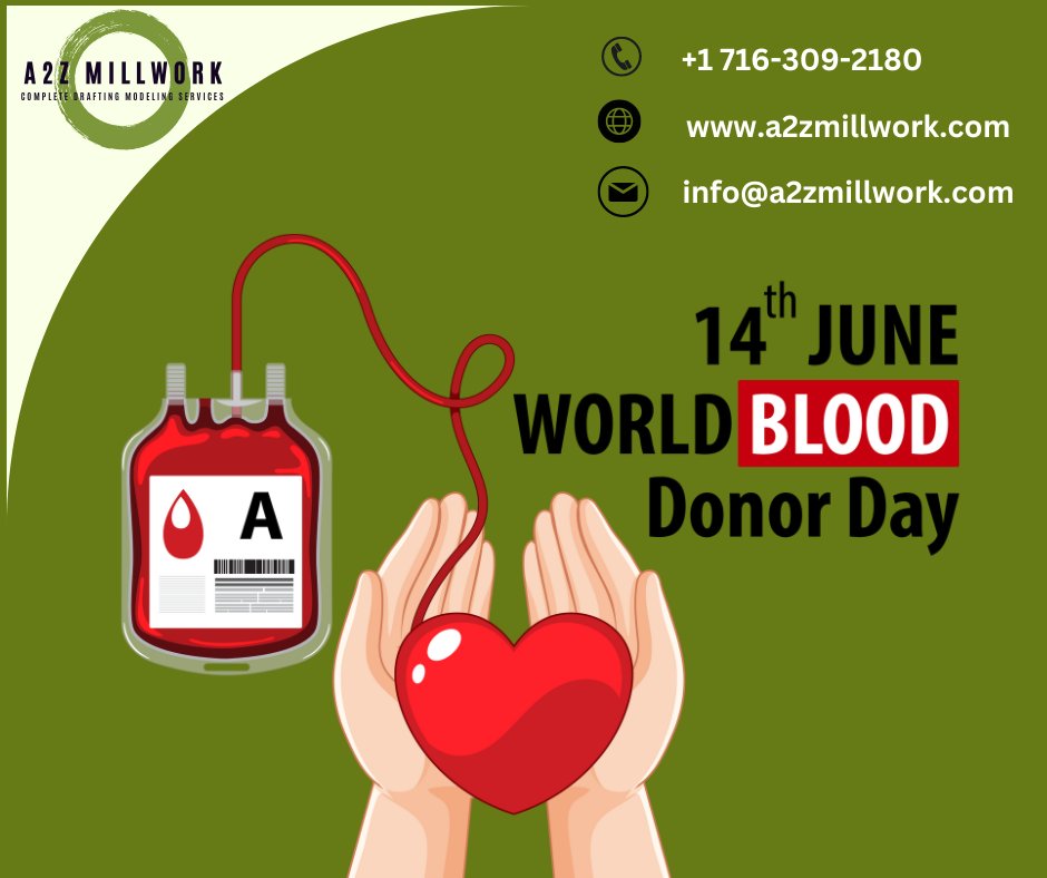 🩸💉 It's World Blood Donor Day! 🌍🩸

Today, we celebrate the selfless heroes who save lives through their generous blood donations. 💪❤️
.
.
.
.
.
.
.
.
#A2zmillwork #Lasvegus #Ontario #USA #Canada #WorldBloodDonorDay #DonateBlood #SaveLives #BeAHero
