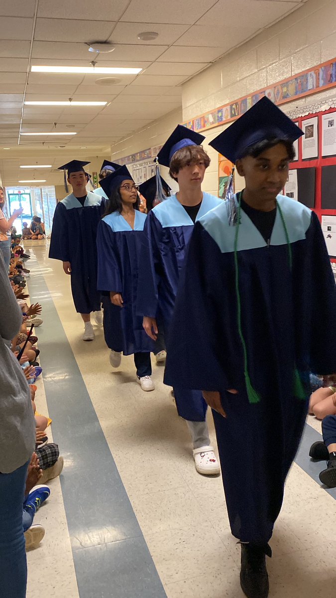 MrsMackeysClass's tweet image. Celebrating our amazing student teacher Miss Natalya and the other Clarksburg High School grads that returned to walk the CES halls one final time!