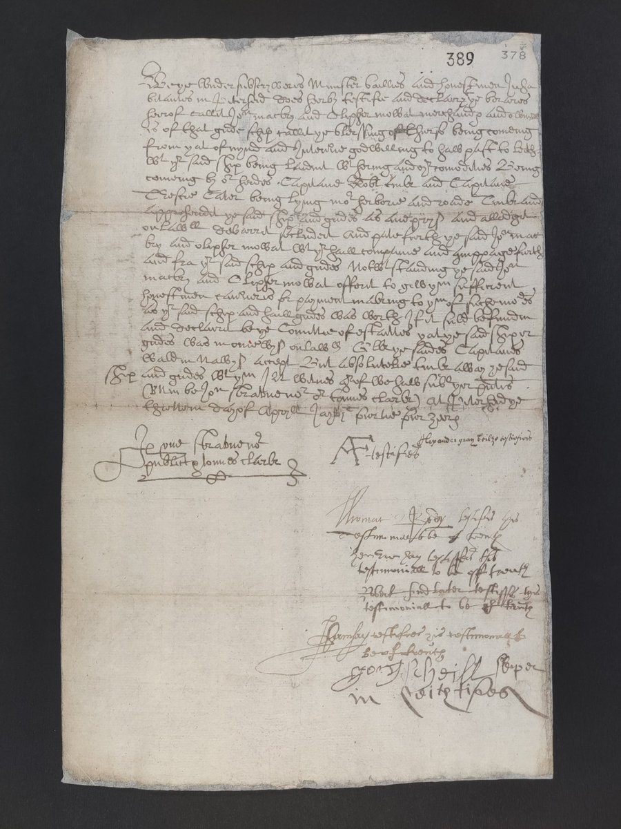 A palaeography challenge from the depths of High Court of Admiralty miscellanea. Is anyone able to read this document from 1645 and work out roughly what it's about? It looks straightforward but the more you try to read it the worse it gets...