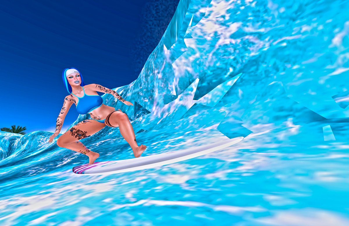 Surfing the morning away. 

#secondlife