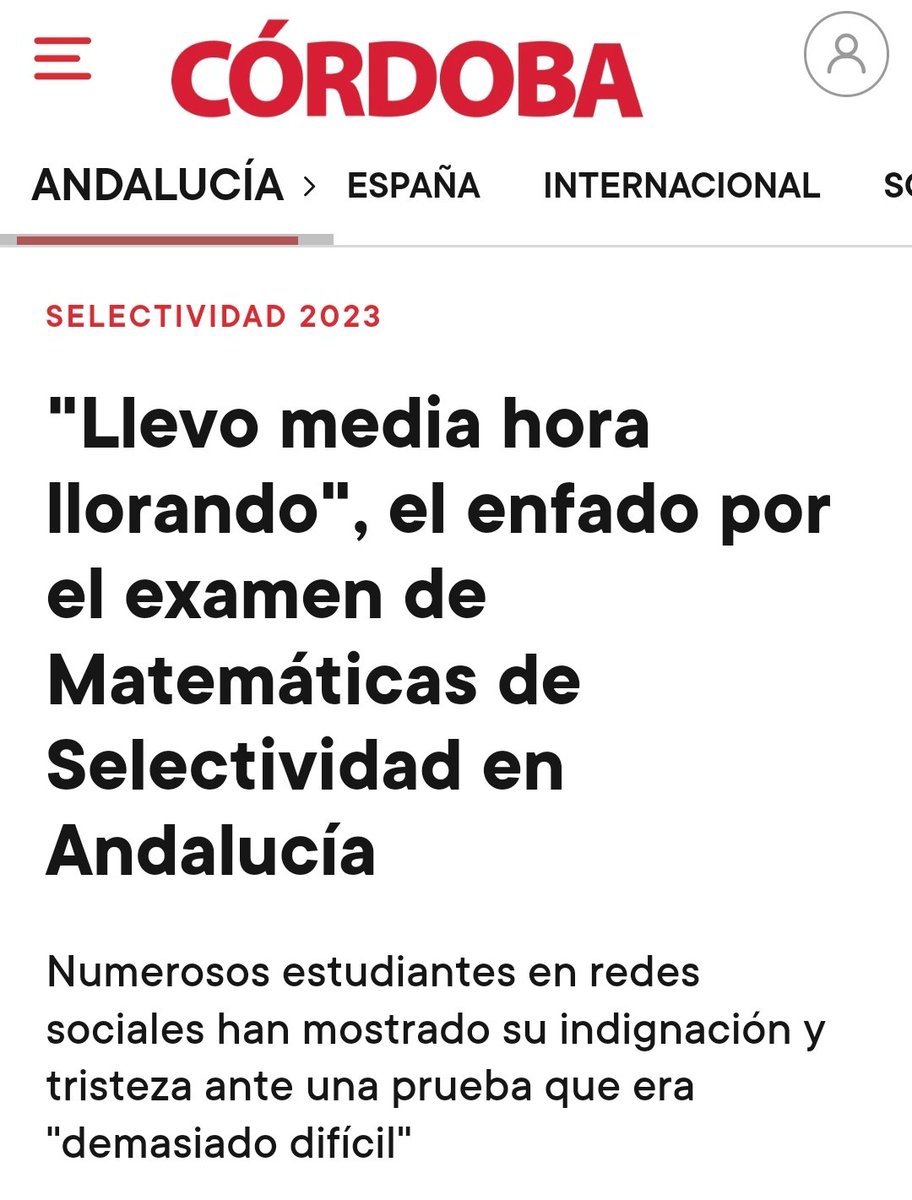 pasapadentro's tweet photo. Algun@s juegan a ser dios. Jugando con vidas, marcando niveles y determinando futuros se sienten poderosos.
El examen de Matemáticas de la PEVAU ha sido una falta de respeto al trabajo y al futuro de l@s chic@s de 2° de Bto de Andalucía.
¿Quién lo decide y por qué?
😡Indignación. https://t.co/caeo5ToLPa
