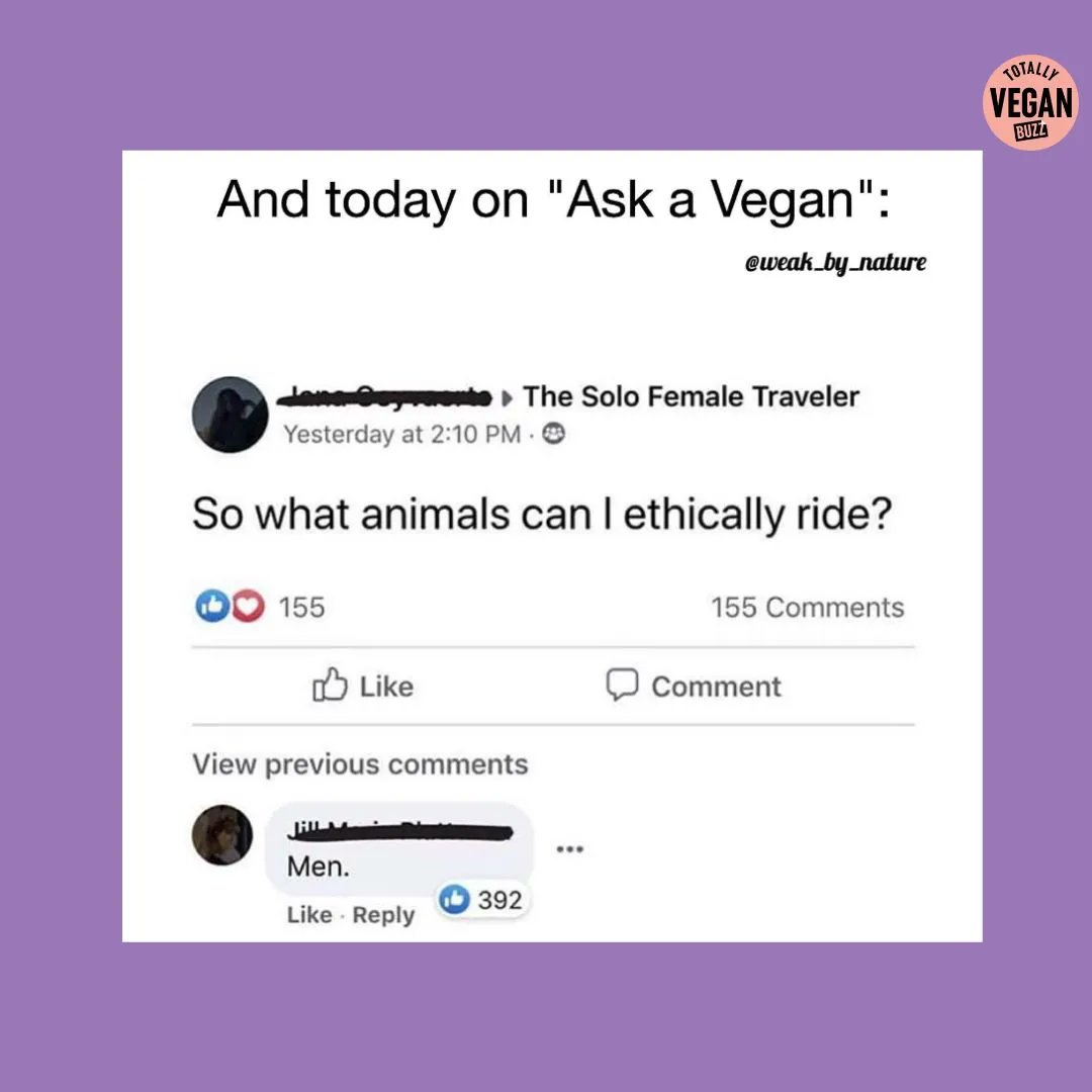 Only if they are willing 😂 

Follow @totallyveganbuzz for more OMGs, LOLs, and AWWs.

#vegan #veganism #vegans  #vegansofig #veganpower #veganlife  #veganlove #veganfortheanimals #veganaf #veganlifestyle #veganvibes #veganmeme #veganmemes #lovevegan #veganhumour