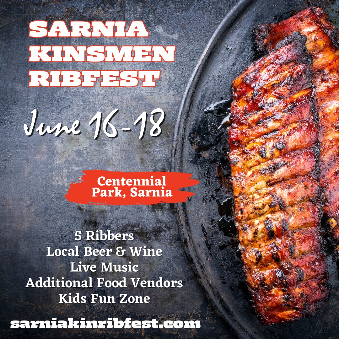No need to fire up the grill this Father's Day weekend, The Sarnia Kinsmen Ribfest has you and your family covered. Join the fun and excitement June 16-18 at Centennial Park in Sarnia 

For complete details visit sarniakinribfest.com