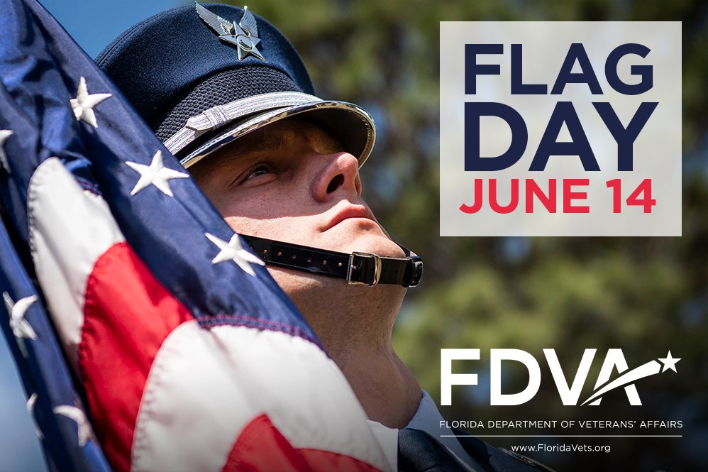 FLVetsAffairs's tweet photo. The United States Flag is a symbol of both freedom and liberty. Happy Flag Day from the men and women of FDVA!  #FDVA #FlagDay #FLVets🇺🇸 https://t.co/TNgmQZMbSL