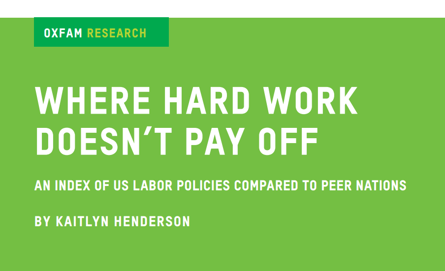 Rebecca_Riddell's tweet photo. Out now: new @OxfamAmerica research shows how drastically the #US is failing workers and working families.

Among OECD countries, the US is:
🔹32 out of 38 in rights to organize
🔹36 out of 38 in wage policies
🔹dead last in worker protections. 1/ https://t.co/3nUc1PuPWU https://t.co/JyxeWXddUE