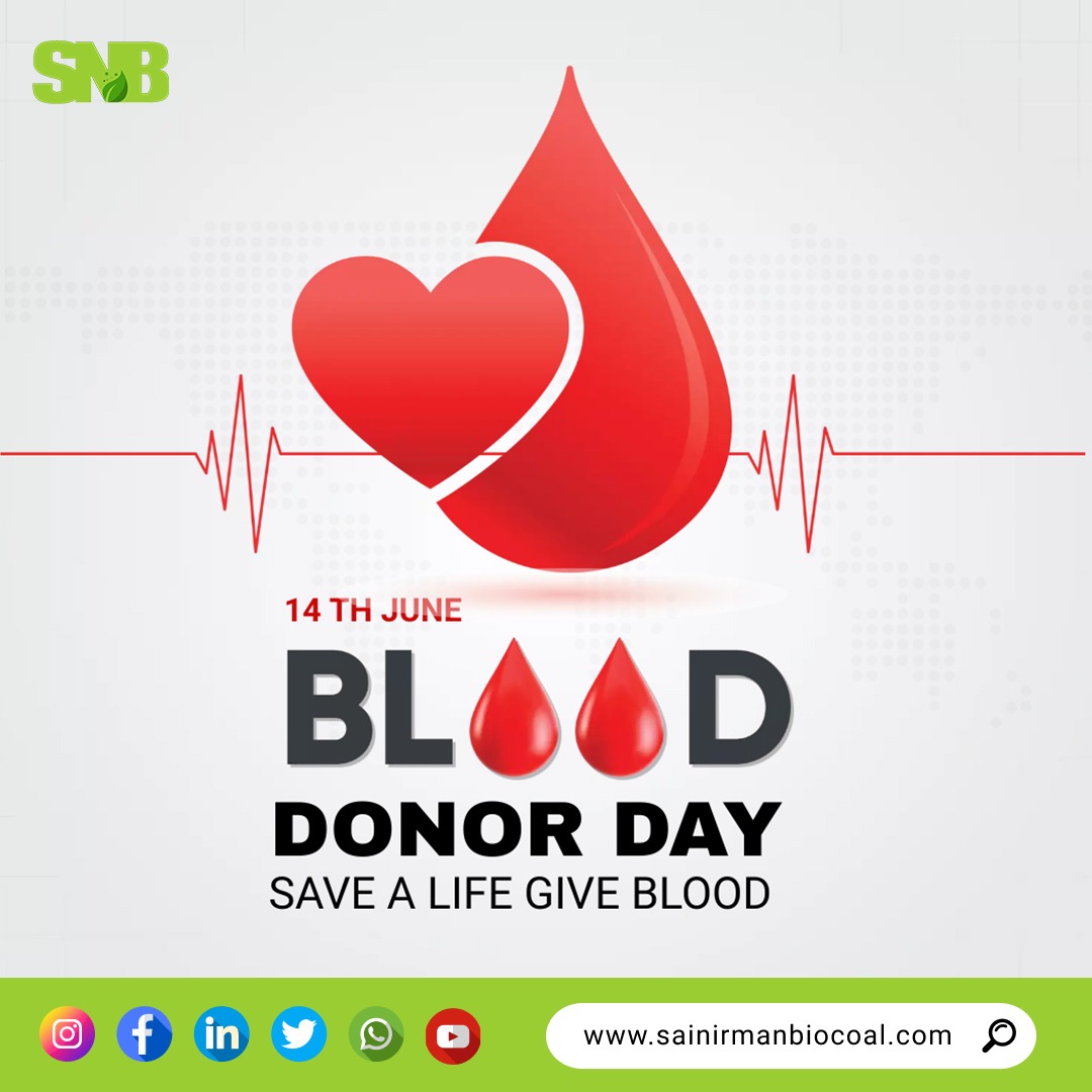 Saving lives through compassion and action! 💉✨ Just as blood donation fuels hope, our sustainable energy solutions power a brighter future. 

#WorldBloodDonorDay #SaiNirmanBiocoal #SustainableEnergy #DonateBlood #GiveLife #CompassionInAction #PoweringABrighterFuture