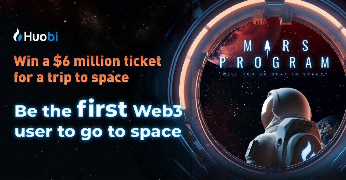 HTX_Global's tweet image. #Huobi It&apos;s GO Time! 🔥🚀

Exciting prizes, gift packs, &amp;amp; NFTs!
Be the FIRST #WEB3 user in SPACE! 

Click to start the journey:huobi.com/en-us/mars/