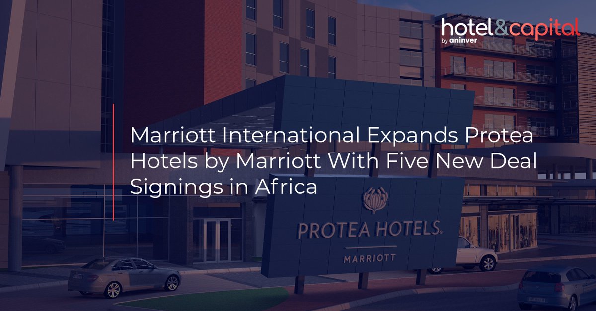 From the Africa Hospitality Investment Forum (<a href="/AHIF_News/">FHS Africa</a>) in Nairobi, <a href="/MarriottIntl/">Marriott International</a> announced five deal signings in Africa under its <a href="/ProteaHotels/">Protea Hotels by Marriott</a> by Marriott brand.

Read more about these opening on the Hotel &amp; Capital website: hotelandcapital.com/marriott-inter…