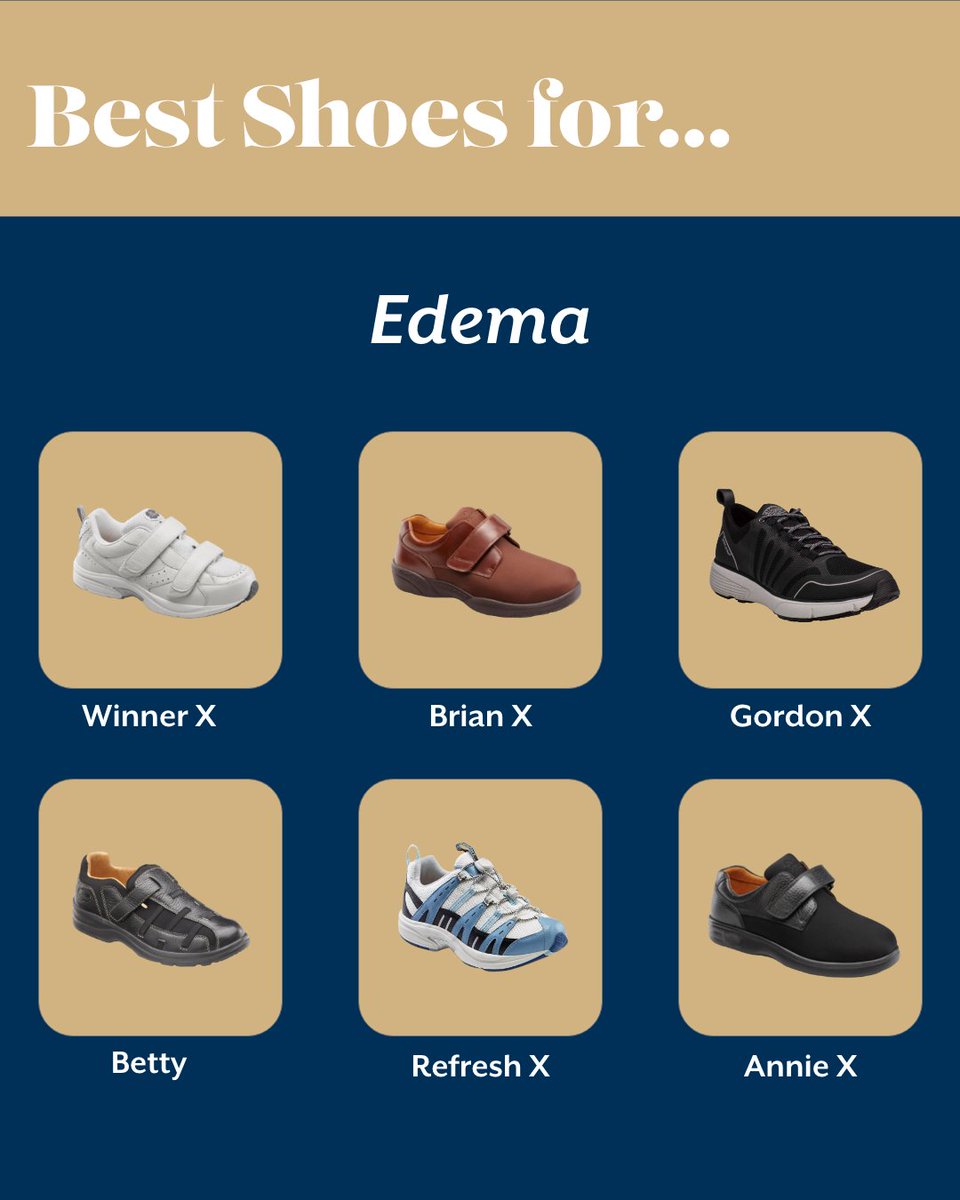 Swollen feet is one of the most common symptoms of Diabetes and one of the most uncomfortable foot conditions. Check out some of our favorite wide, swelling friendly styles.