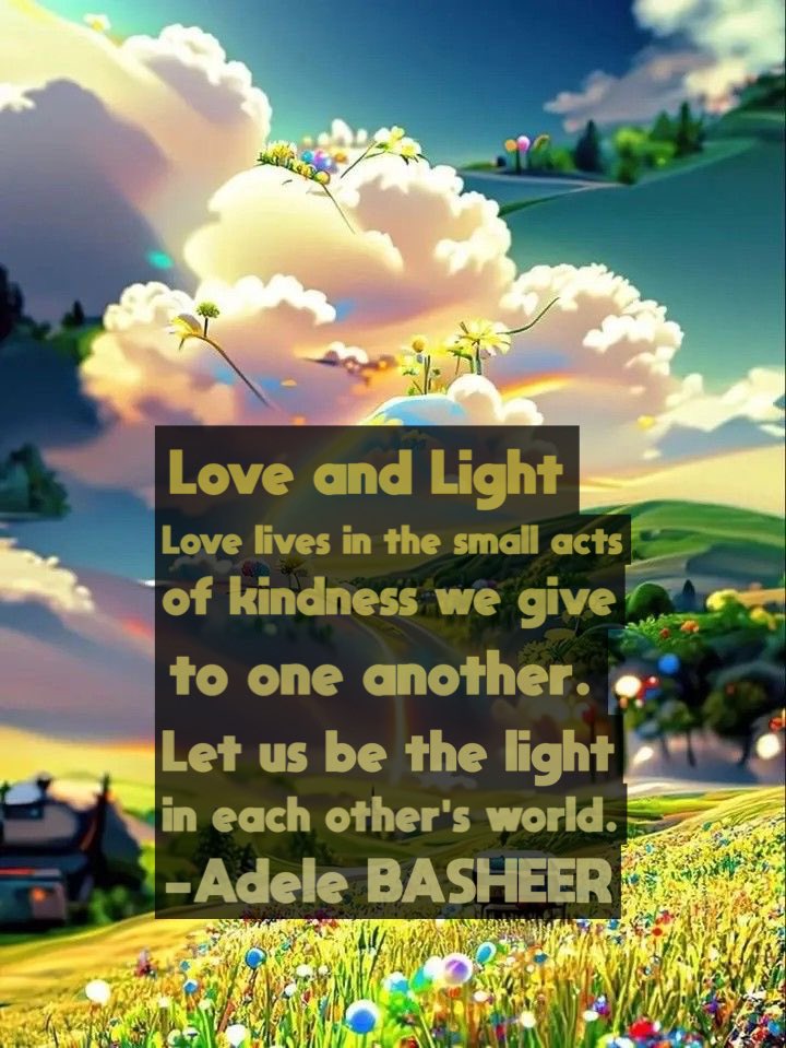 #DailyLoveNote 💛💛💛
Let’s be the light for each other. 

#HappyWednesday all💛💛

#JoyTrain #wednesdaythought #WednesdayMotivation 
#RainKindness #UUS #LUTL 
#BabyGo #ChooseLove #ThinkBIGSundayWithMarsha 
#IDWP #IQRTG #rtitbot #KindnessMattersッ #BeKind #LOVETRAINFROMIRAN