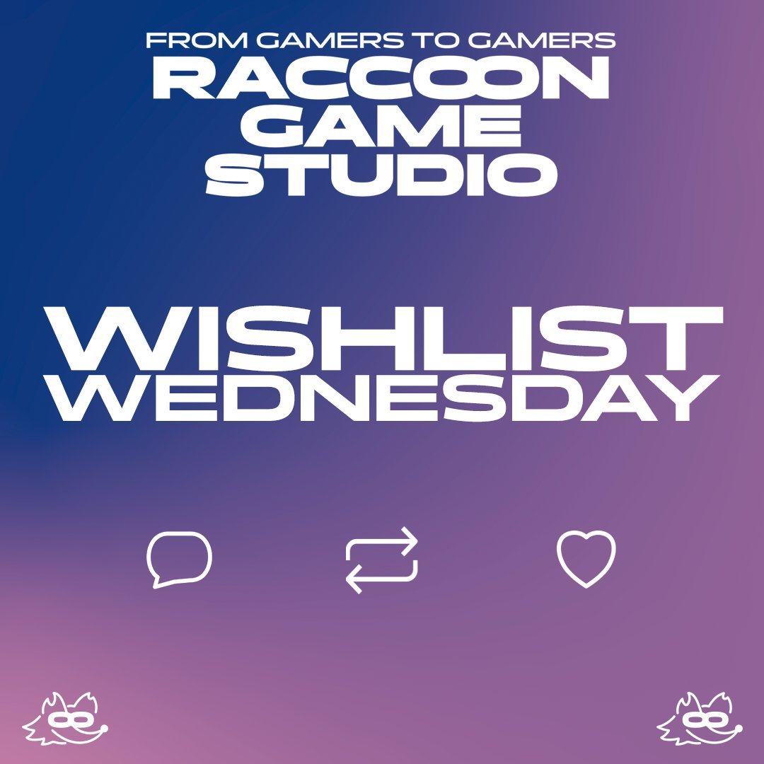 TODAY IS #WishlistWednesday! 🦝🙌

 🪄🪄Summoning all #Gamedevs / #Indiedevs 🪄🪄

✅RT
✅LIKE
✅Follow us & we follow back
✅Reply with your game