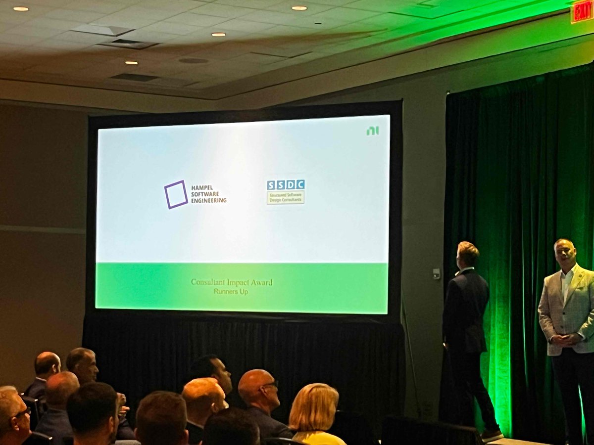 hampel_software's tweet image. Congratulations to @sasworkshops for winning the @NIglobal Consultant Impact Award!🥳He&apos;s a wonderful part of our #labviewfriends, building the community through @GlaSummit, @gdevconna and @thelvexperiment! Also congratulations to @swatzyssdc and us, HSE for being the runners-up!