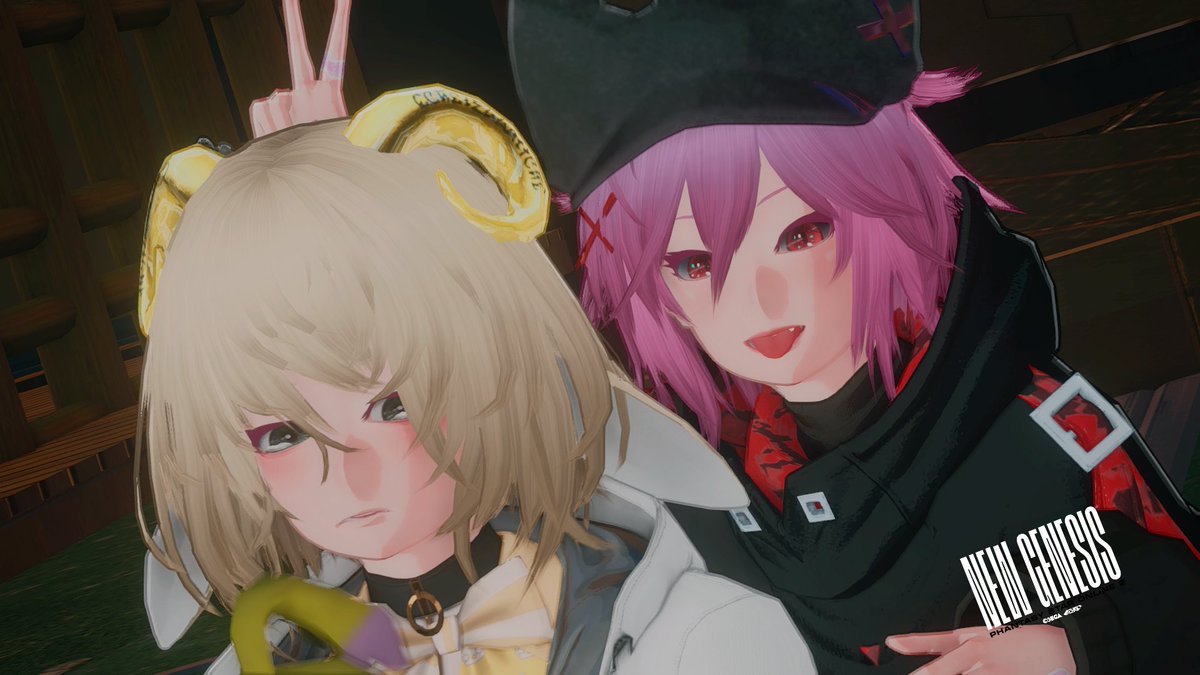 gokiburini's tweet image. #メンテの日なのでssを貼る 
＃PSO2おとこのこ部
撮り忘れてたから今貼っちゃう。
うちの子の天使枠と小悪魔枠👼😈