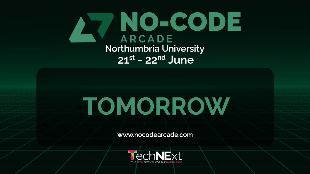 Can you believe it? The No-Code Arcade starts tomorrow, its come by so quick!

Tickets are still available on our website: tinyurl.com/ncaticket