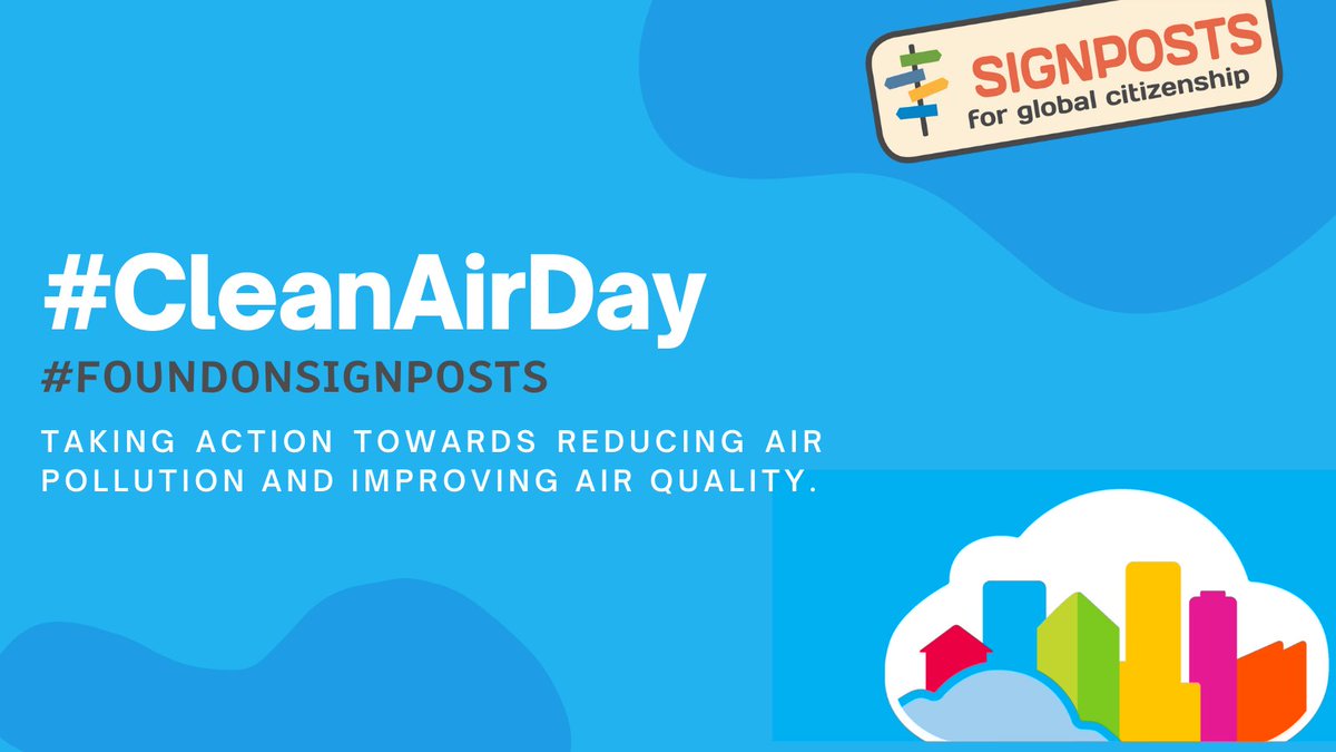Signposts4GC's tweet photo. Our resources support learners to develop an understanding of the key sources of air pollution at school and what can be done to keep our air clean.
Access the Clean Air Day resources hereπ https://t.co/3geQe4l6m8
#FoundonSignpost #CleanAirDay #PollutionFree #GlobalCitizenship https://t.co/3M9PukmJ18