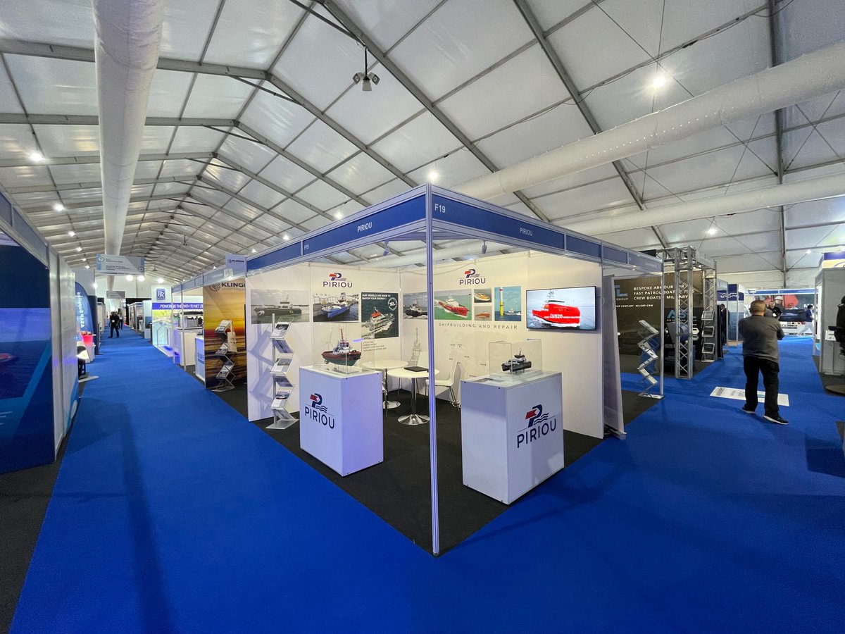 PIRIOU_Group's tweet photo. 🤝🗓First day on the 2023 edition of @Seawork for Piriou
The #maritime #innovations, #equipment and #technologies exhibition Seawork opened its doors this morning in Southampton, UK.
#IndustrieNavale #Piriou #ConstructionNavale #commercialmarine #marineexhibtion #workboats https://t.co/RBJ9isg99Q