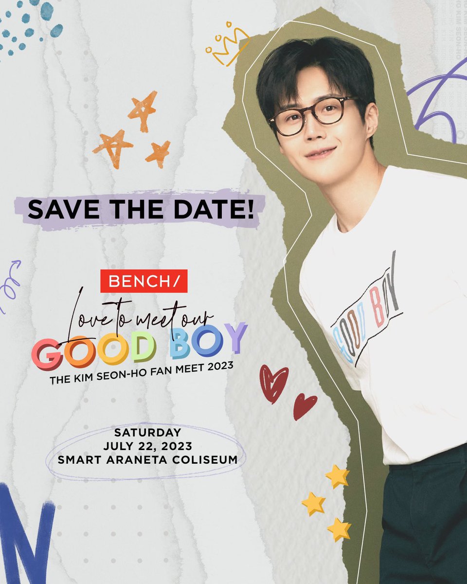 Get ready to smile 'cause the #GlobalBENCHSetter, #KimSeonHo is set to bring all the good vibes on July 22, 2023 for an exciting fan meeting event here at #TheBigDome. SAVE THE DATE! ✨😍

Mechanics to be announced very SOON. 👌

#LoveToMeetOurGoodBoy #BENCHxKIMSEONHO