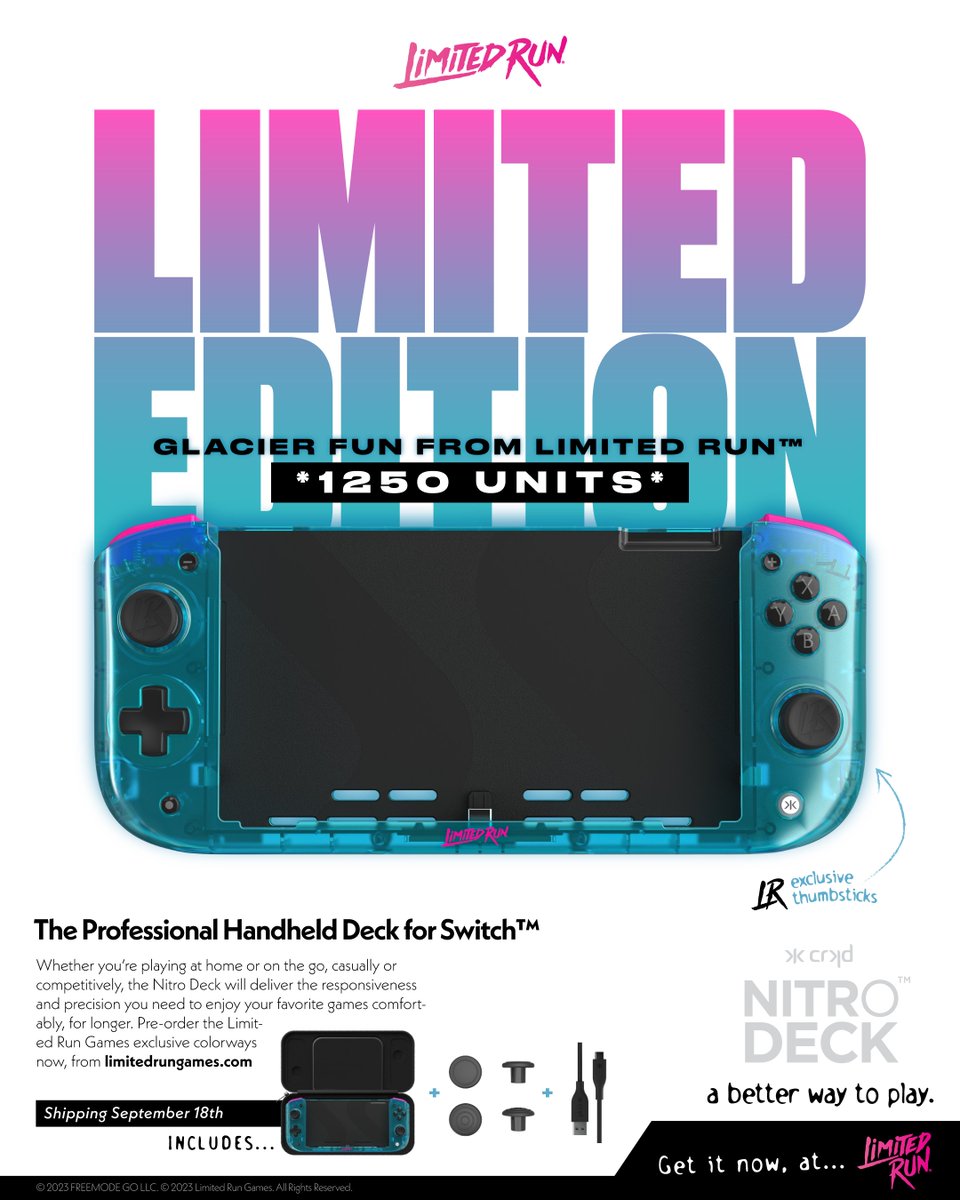 Stay cool with the Nitro Deck from <a href="/crkdgg/">CRKD</a> 

Stock for our LIMITED Glacier Blue and Atomic Purple Editions is low! 

Shipping September 18th. Reserve yours now: bit.ly/3qKoX8A