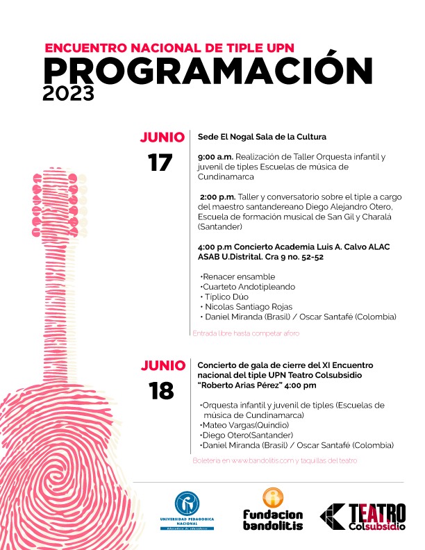 Hoy desde las 10 am por <a href="/RadNalCo/">Radio Nacional CO</a> en #LaOndaSonora estaremos desde el taller del Maestro Luthier #GustavoGómez con ganadores del <a href="/MonoNunezFest/">Festival Mono Núñez</a> y el maestro O. Santafe <a href="/andotipleando/">Oscar Santafe </a> een el comienzo del #XIEncuentroNacionalDeTiple <a href="/comunidadUPN/">UPedagógicaNacional</a> con <a href="/carmenmandinga/">Carmen Mandinga</a> y <a href="/Jamon_Salve/">Jaime Monsalve</a>