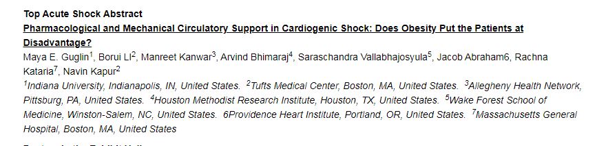 Happy to present an award-winning top abstract in cardiogenic shock @ASAIO8. #cardiogenicshock @NavinKapur4 @Nikhil15 @NirUrielMD @DmitryAbramovMD @hfdocbhimaraj @docbhardwaj @IUCVInstitute  @ACCmediacenter @inacc @DMAronoff