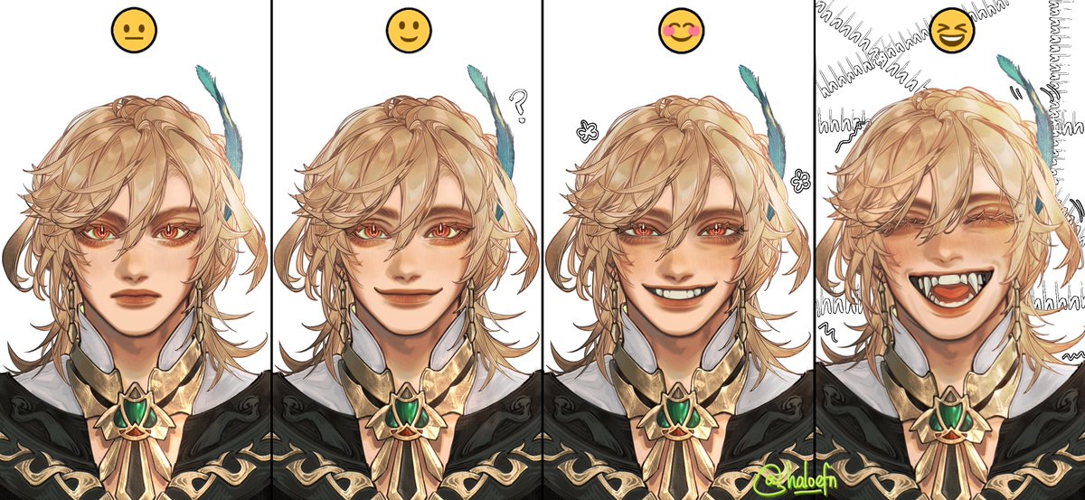 haloefn's tweet photo. Smiling headcanon #Kaveh #Alhaitham #GenshinImpact https://t.co/InQmRv3Mxh