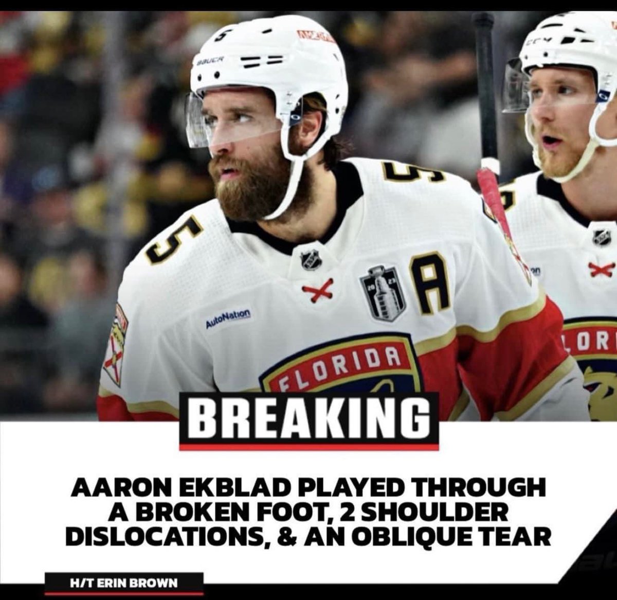 Fla_Panthers_93's tweet photo. @FlaPanthers players played with major injuries. Anyone who says that the cats didn’t want it has no idea just how much they all want it. Like it or not @GoldenKnights were the better team. https://t.co/Uvd0byeSGM
