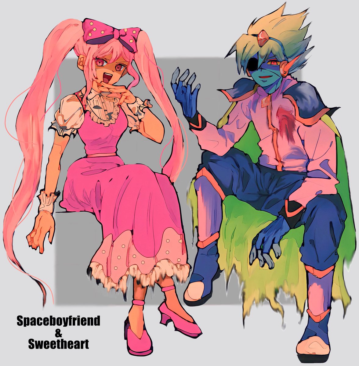 #OMORI  #OMORIFANART
Spaceboyfriend & Sweetheart