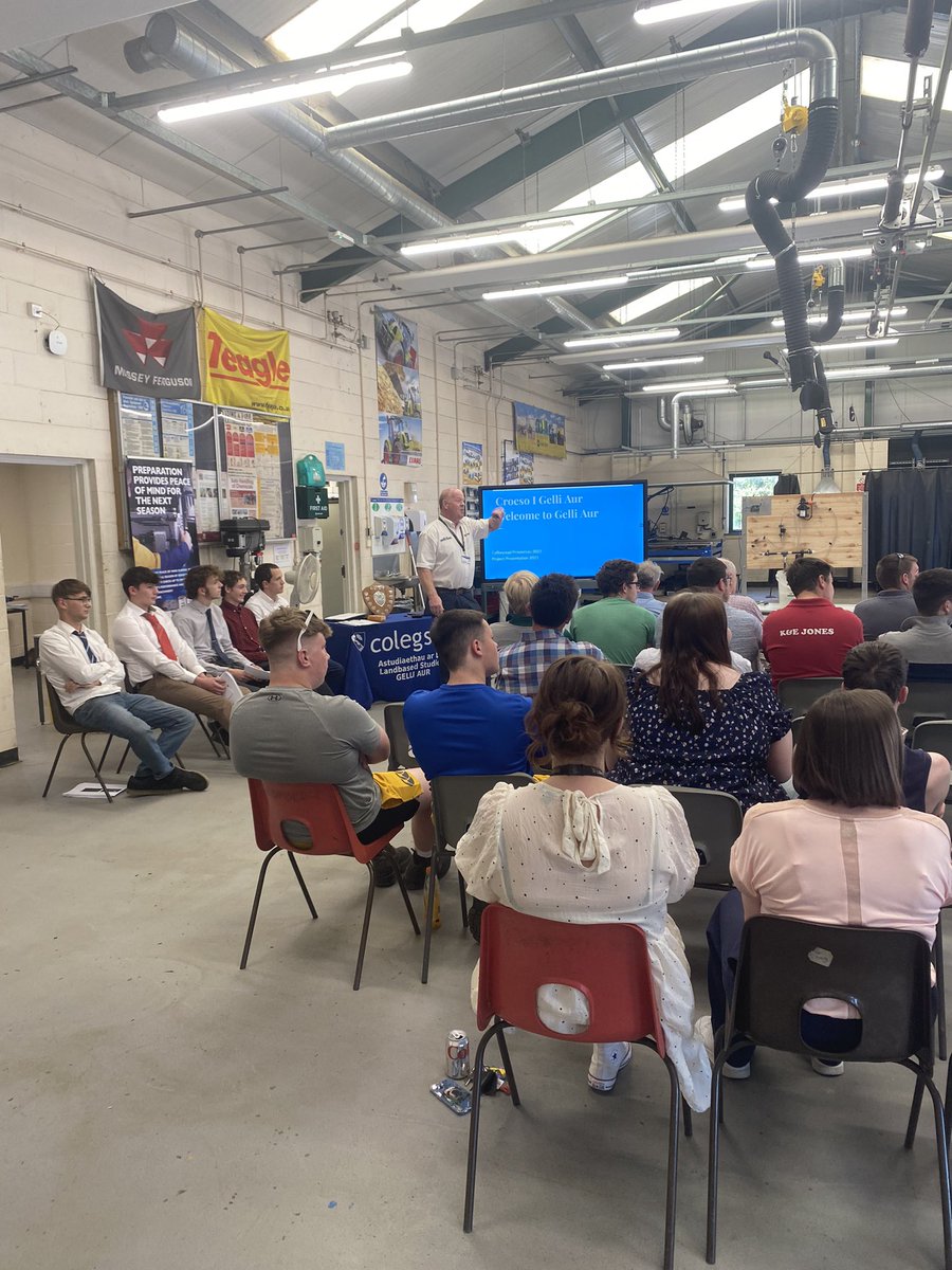 Looking forward to hearing all about the final year agricultural engineering projects @ColegSirGar