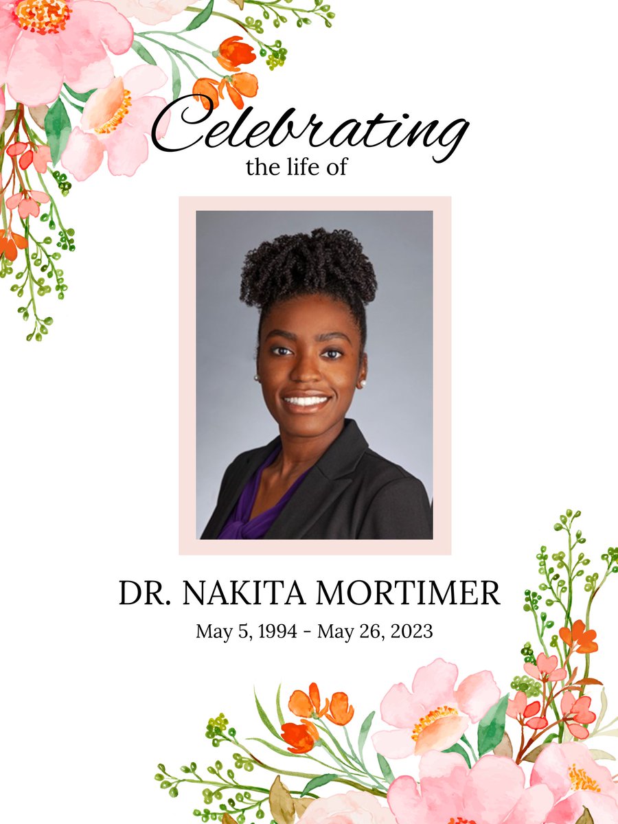 As we reflect on the last few weeks, we still struggle to accept the tragic loss of our talented, intelligent, and promising intern Dr. Nakita Mortimer. Last night, our interns and residents organized a beautiful memorial service to celebrate Nakita's life.