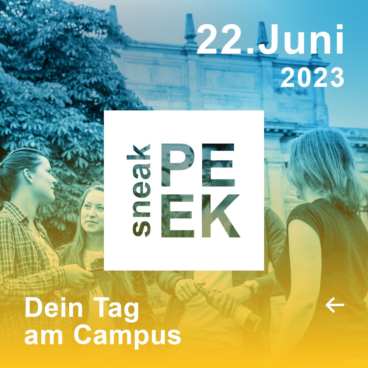 tuBraunschweig's tweet photo. Sneak Peek TU: Schüler*innen sind herzlich eingeladen, am 22.6. alleine oder mit Freund*innen einen Tag am Campus #TUBraunschweig zu erleben. Sie können Vorlesungen besuchen, die Mensa kennenlernen und Studierenden beim “Meet and Greet” Fragen stellen. 
👉https://t.co/MPWHWQGACC https://t.co/uOZXDu5AiU