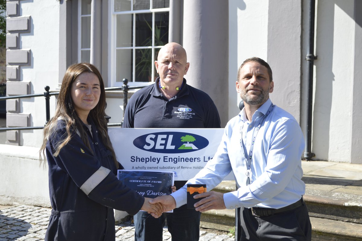 Congratulations to Shepley Group apprentice Courtney Davison, who has been awarded an Outstanding Contribution Award from <a href="/lakescollege/">Lakes College West Cumbria</a>

This is a fantastic achievement for Courtney who is currently a Level 3 Apprentice Welder, but also for the team who support and mentor her!