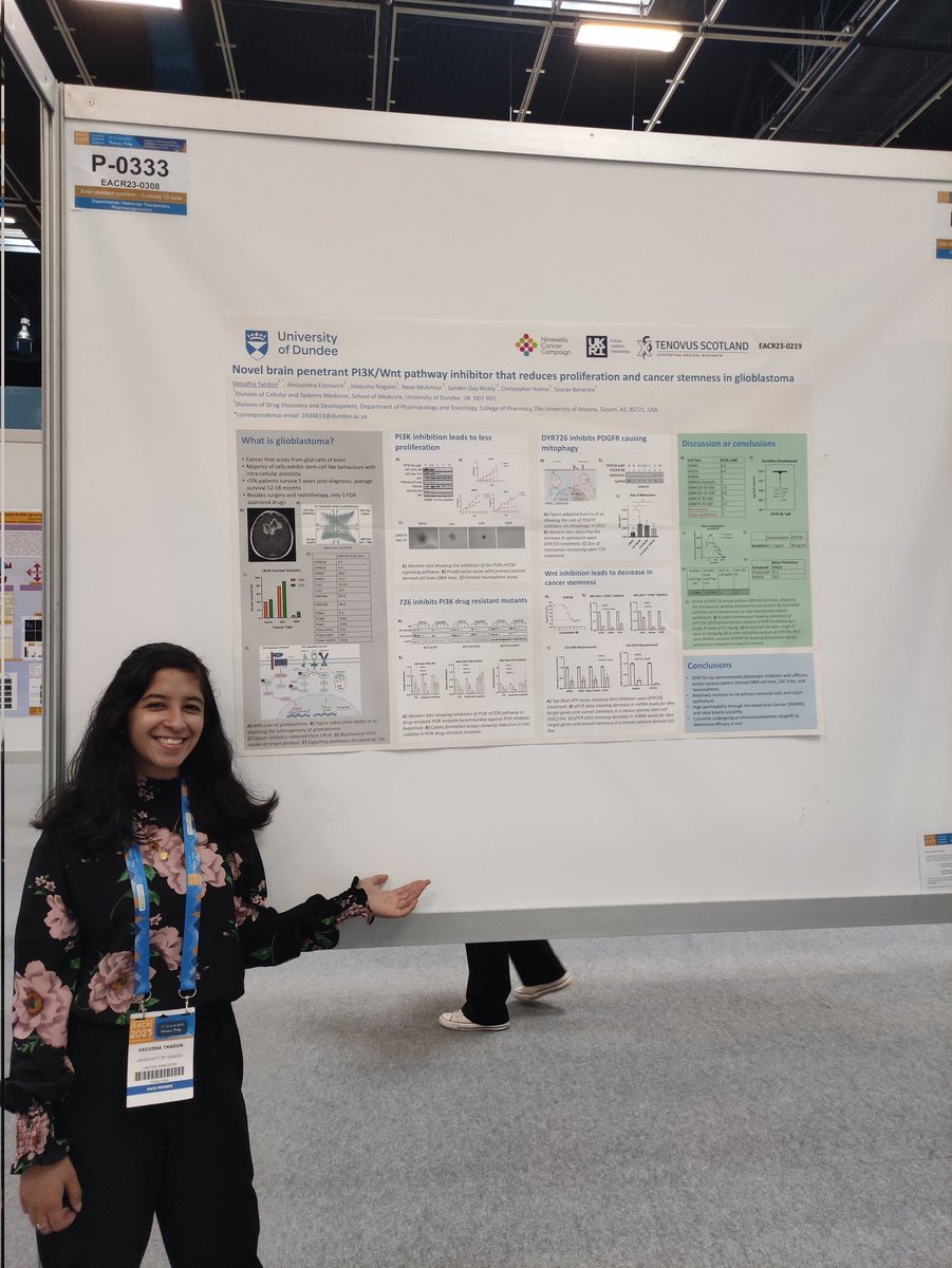 All set up and ready to go! Come say hi at poster 333 if you'd like to hear about my PhD work 😁 #EACR2023 #glioblastoma #gbm