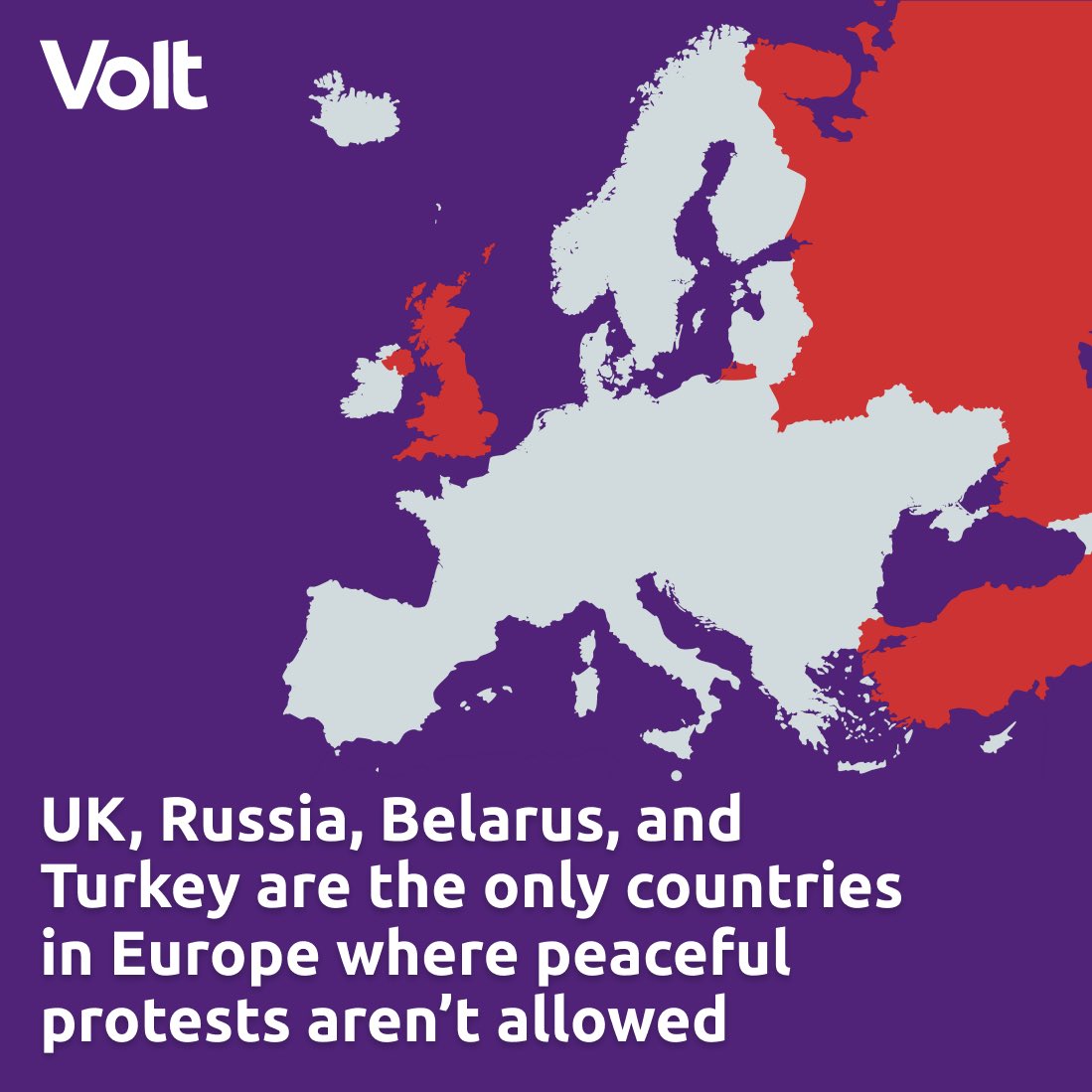 The UK has joined Russia, Belarus, and Turkey as the only countries in Europe where you can’t protest peacefully.

This marks a new low for the UK and British democracy. This could have been prevented if Labour grew a spine and opposed the Tories.