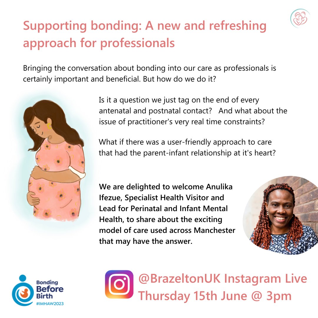 **Instagram live event tomorrow (Thursday 15th June) at 3pm**
#BondingBeforeBirth #IMHAW2023
Bringing the conversation about bonding into our care as professionals is certainly important and beneficial. But how do we do it?