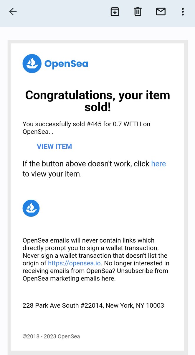 If you got a notificion by fake OpenSea, just ignore it and don't click anything. It's a phising link or you'll lose your assets. Be careful 🥰 #iweb3