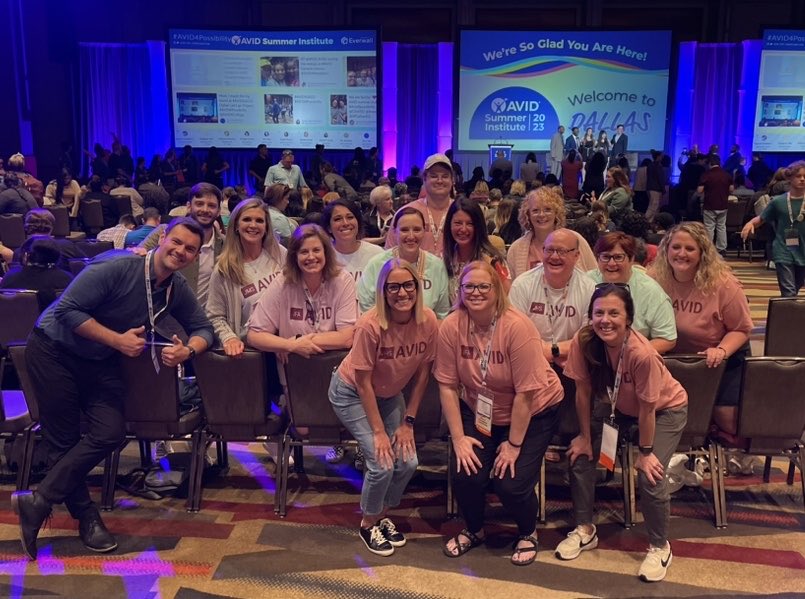 Such great learning and conversation with these incredible educators who are working to close the opportunity gap for all our Trojans! ⁦@jenksps⁩ ⁦@jenksms⁩ ⁦@JenksFA⁩ ⁦@jenkshs⁩ ⁦@AVID4College⁩ #AVIDSI2023 #AVID4Possibilities