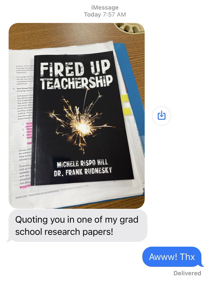 Love when our book,@DrFrankRud, makes an impact in the world of teachers! #Firedupteachership #FiredUpLeaderShip