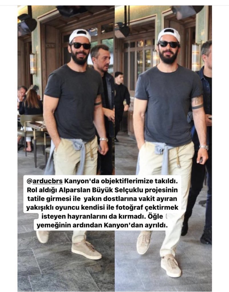 NEW ✨ translation ✨ Barış Arduç was spotted today having lunch with some friends - accpted with pleasure to take pictures with fans who wanted to #BarışArduç -not official according this article the shootings are over -